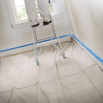 Trimaco 51129 SuperTuff Drop Cloth – 6' x 9' Durable Canvas