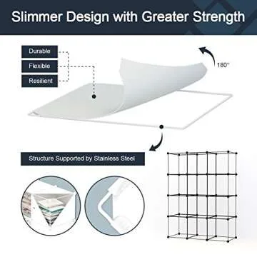 KOUSI Large Cube Storage - 14"x18" Depth Cube (8 Cube) Cube Organizer Cube Storage Shelves Cubby Organizing Closet Storage Organizer Cabinet Shelving Bookshelf Toy Organizer, White