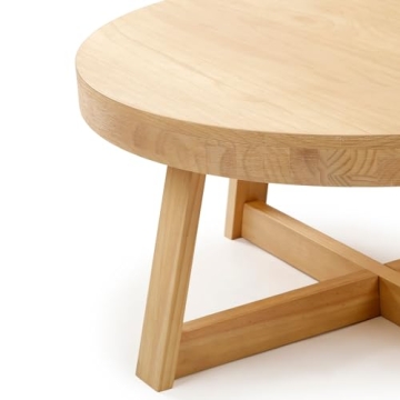 Plank+Beam Classic Round Coffee Table for Small Spaces