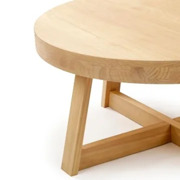 Plank+Beam Classic Round Coffee Table for Small Spaces