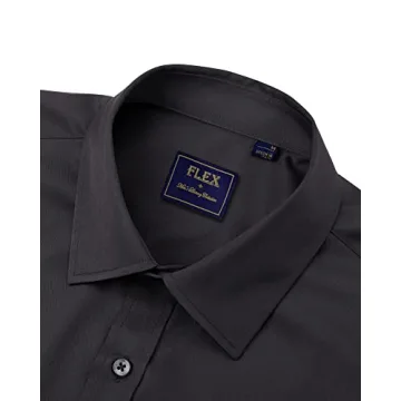 Alimens Gentle Men's Dress Shirts - Solid Black