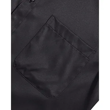 Alimens Gentle Men's Dress Shirts - Solid Black