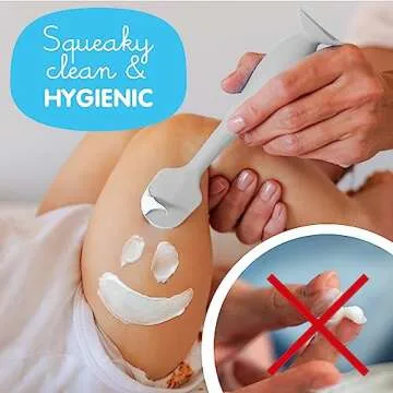 Bumco Baby Bum Brush + Mini Diaper Cream Spatula with Case - BPA-Free Butt Spatula Baby, Soft Diaper...