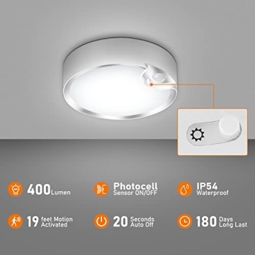 TOOWELL Motion Sensor Ceiling Light Battery Operated LED