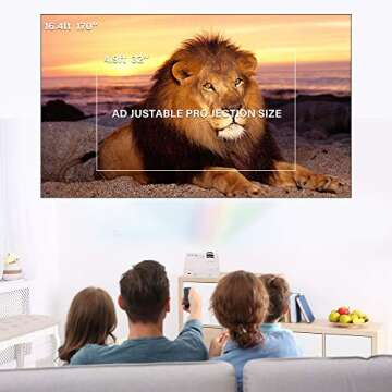 AuKing Mini Projector: 2400 Lumens for Home Cinema