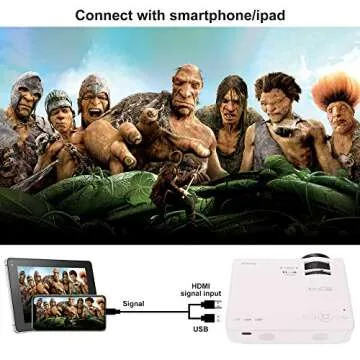 AuKing Mini Projector: 2400 Lumens for Home Cinema