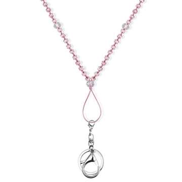 AMUU 1 Pack Necklace Women Lanyard For ID Badge Holder Keys Cell Phone,Strong Neck Lanyards Fashion ...