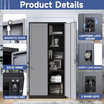 Sturdy Anxxsu Metal Storage Cabinet - Secure & Spacious