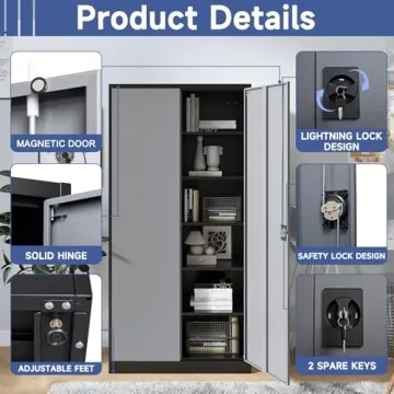 Sturdy Anxxsu Metal Storage Cabinet - Secure & Spacious