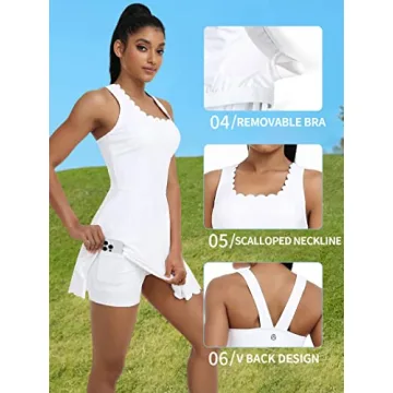 ATTRACO Women Golf Dress Stylish with Removable Bra