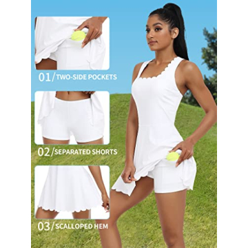 ATTRACO Women Golf Dress Stylish with Removable Bra