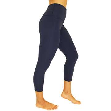 90 Degree By Reflex – High Waist Tummy Control Shapewear – Power Flex Capri Legging – Quality Guaranteed Midnight Navy XS