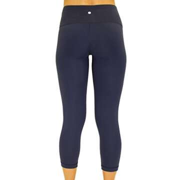 90 Degree By Reflex – High Waist Tummy Control Shapewear – Power Flex Capri Legging – Quality Guaranteed Midnight Navy XS
