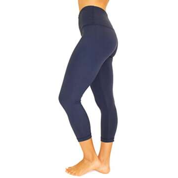 90 Degree By Reflex – High Waist Tummy Control Shapewear – Power Flex Capri Legging – Quality Guaranteed Midnight Navy XS