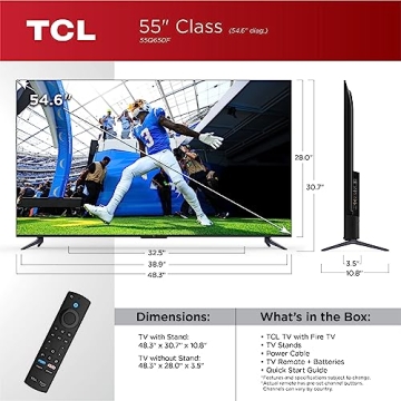 TCL 55-Inch Q6 QLED 4K Smart TV with Fire TV Dolby Vision
