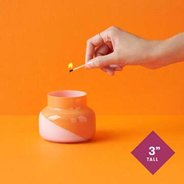 Capri Blue Dual Tone Signature Jar Candle - Luxury Tropical Scented Candles - Long Lasting Soy Wax Blend - Comes in Decorative Glass Jar for Room Decor (Volcano, 8 oz)