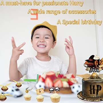 Wizard Party Chocolate Decoration Delicate Patterns Birthday Cake Topper with Glue Point Dots Cupcake Topper Decor Magical Party Favors for Wizard Theme Party Supplies 11 Pcs