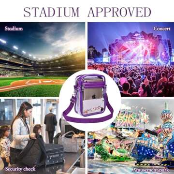 USPECLARE Clear Purse Stadium Approved Clear CrossBody Bag for Men and Women Transparent Messenger Shoulder Bag