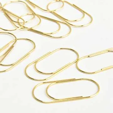 Gold Jumbo Big Paper Clips 20pcs for Stylish Organization