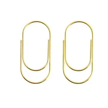 Gold Jumbo Big Paper Clips 20pcs for Stylish Organization