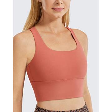 CRZ YOGA Women's Stylish Medium Impact Sports Bra