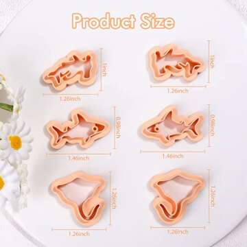 Puocaon Shark Clay Cutters for Ocean-Themed Jewelry
