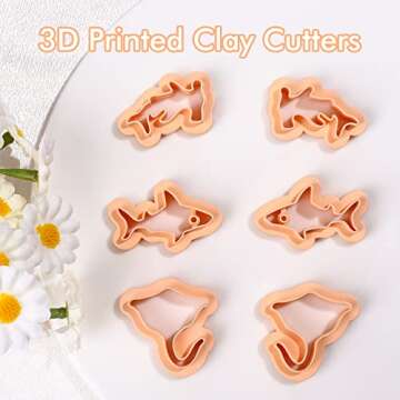 Puocaon Shark Clay Cutters for Ocean-Themed Jewelry