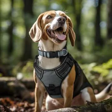 Joytale Reflective Dog Collar - Adjustable Neoprene Padded Nylon