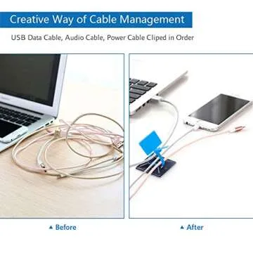 10Gtek Self Adhesive Cable Tie Mounts - 3M Strongly Adhesive-Backed Zip Tie Base Holders for Home, Office Cable Wire Management(19.5mm x 19.5mm, White, 100pack)
