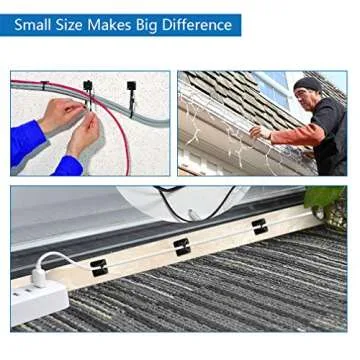 10Gtek Self Adhesive Cable Tie Mounts - 3M Strongly Adhesive-Backed Zip Tie Base Holders for Home, Office Cable Wire Management(19.5mm x 19.5mm, White, 100pack)