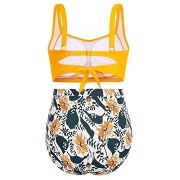 Hanna Nikole Women's High Waisted Plus Size Swimsuit