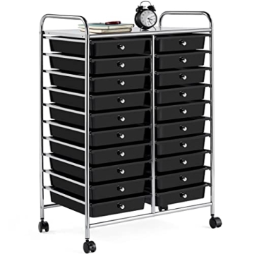 Yaheetech 20 Drawers Rolling Storage Cart on Wheels