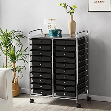 Yaheetech 20 Drawers Rolling Storage Cart on Wheels