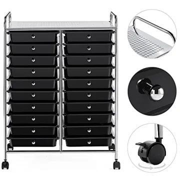 Yaheetech 20 Drawers Rolling Storage Cart on Wheels