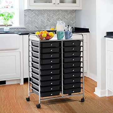 Yaheetech 20 Drawers Rolling Storage Cart on Wheels