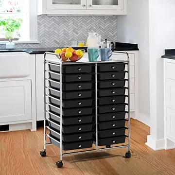 Yaheetech 20 Drawers Rolling Storage Cart on Wheels