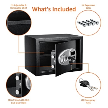 Amazon Basics Steel Security Safe - 0.5 Cubic Feet