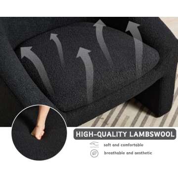 CIMOTA Sherpa Accent Chairs Set of 2 for Cozy Comfort