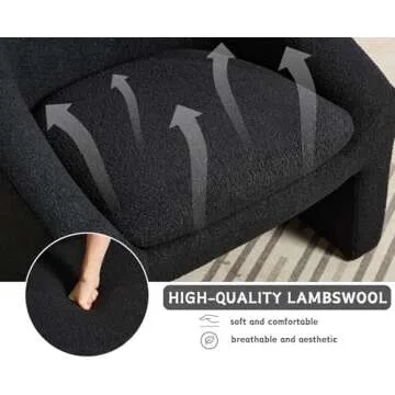 CIMOTA Sherpa Accent Chairs Set of 2 for Cozy Comfort