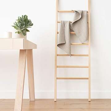 LinenMe 02568 Set of 2 Tea Towels Lara Natural, 17" x 28"