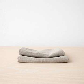 LinenMe 02568 Set of 2 Tea Towels Lara Natural, 17" x 28"