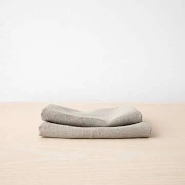 LinenMe 02568 Set of 2 Tea Towels Lara Natural, 17" x 28"