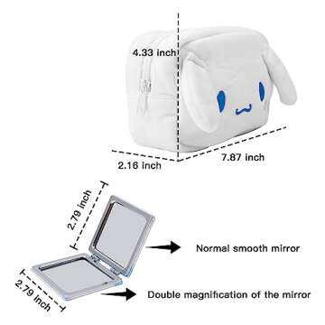 U-CHYTY Cartoon Makeup Bag Anime Plush Cosmetics Case Pink Kitty Pencil Case Kitty Capacity Bag for Women Girl, Bag-04, Fashion, Bag-04, Fashion