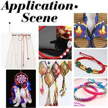 PH PandaHall 0.8mm Nylon Thread 250yards Bracelet String Chinese Knotting Cord Beading String Knotting Cord Kumihimo Macrame Cord for Macrame Friendship Bracelets Christmas Tree Ornament 25 Colors