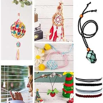 PH PandaHall 0.8mm Nylon Thread 250yards Bracelet String Chinese Knotting Cord Beading String Knotting Cord Kumihimo Macrame Cord for Macrame Friendship Bracelets Christmas Tree Ornament 25 Colors