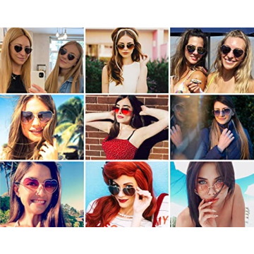 Stylish JOVAKIT Heart-Shaped Polarized Sunglasses for Women