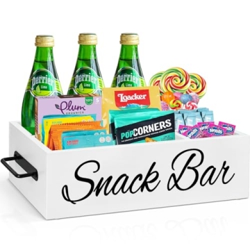 Uipame Wooden Snack Organizer - Elegant Pantry Storage Bins with Handles