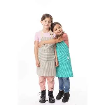 TOVLA JR. Toddler Kitchen Apron, Hat and Cookbook Gift Set for Kids with Pocket for Boys and Girls, Comfortable Cotton Canvas for Baking and cooking Ages 3-10