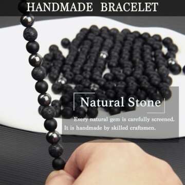 Black Obsidian Triple Protection Bracelet for Gifts