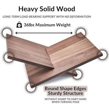 Honygebia Solid Wood Book Stands - Cross Frame Walnut Wooden Book Holder, Open Bookstand for Display and Reading, Suitable for Art, Bible, Cookbook, Easel, Magazine, Textbooks